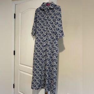 Floral Maxi with collar and buttons